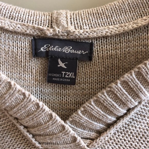 Eddie Bauer 2XLtall brown striped hooded sweater - Picture 2 of 3